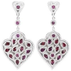 NATURAL PURPLE PINK RHODOLITE GARNET Earrings