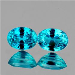 Natural Top Seafoam Blue Zircon Pair Flawless