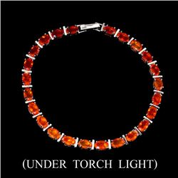 Natural 6x4 MM Orange Fire Opal Bracelet