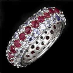 Natural Ruby & Tanzanite Ring