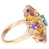 Image 3 : Natural SWISS BLUE TOPAZ PERIDOT AMETHYST CITRINE Ring