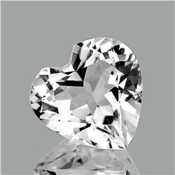 NATURAL DIAMOND WHITE AQUAMARINE HEART 2.08 CT - FL