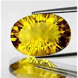 Natural ConCave Cut Golden Yellow Fluorite 21 Ct