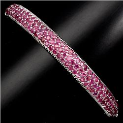 Mesmerizing Top Rich Red Pink Ruby 82.07 Ct Bangle