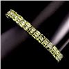 Image 1 : Natural Top Rich Green Peridot Bracelet
