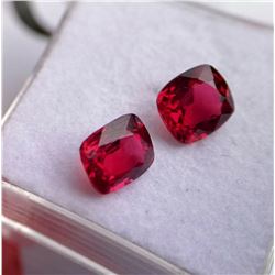 Natural Rare Jedi Burma Vivid Red Spinel Pair Certified