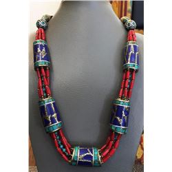 Tibet Natural Stone Tribal Queen Royal Necklace