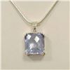 Image 2 : Sterling Silver Ice Blue Topaz Necklace