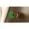 Image 2 : Hand Carved 12 Ct Jade Buddha Ring Mounted In 14 kt.