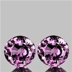 Natural Sparkling Violet Pink Burma Spinel Pair 6.00 MM