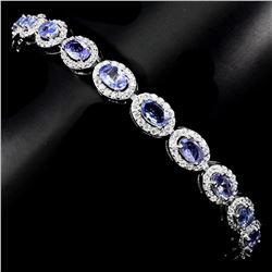 Natural Gorgeous Blue Violet Tanzanite Bracelet