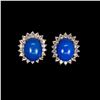 Image 1 : Oval Blue Fire Opal 10x8 MM Earrings