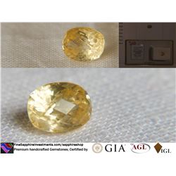 Yellow Metallic Sapphire, unheated | GIA 2.05 ct