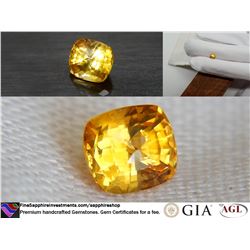 Vivid Orange Ceylon Sapphire premium cut, GIA 1.28 ct