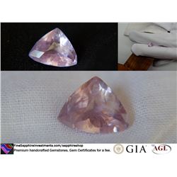 Tri-Color pink/purple/orange handcut Sapphire 2.15 ct