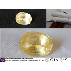 Vivid Fragrant Citron Yellow hand-cut Sapphire 1.96 ct