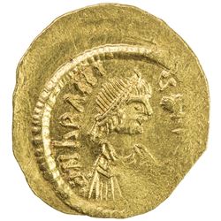 BYZANTINE EMPIRE: Heraclius, 610-641, AV tremissis (1.46g), Constantinople. EF