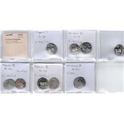 PARTHIAN KINGDOM: LOT of 9 silver drachms