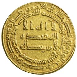 ABBASID: al Wathiq, 842-847, AV dinar (4.17g), Misr, AH227. EF