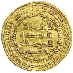 ABBASID: al-Mu'tamid, 870-892, AV dinar (4.17g), Misr, AH259. VF
