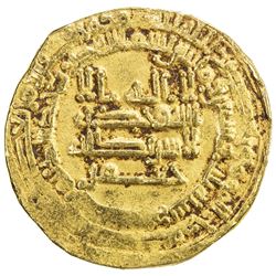 ABBASID: al-Mu'tamid, 870-892, AV dinar (4.13g), Misr, AH263. VF