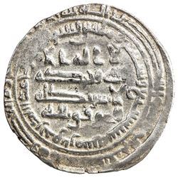 ABBASID: al-Mu'tamid, 870-892, AR dirham (3.49g), Bardha'a, AH277. VF-EF