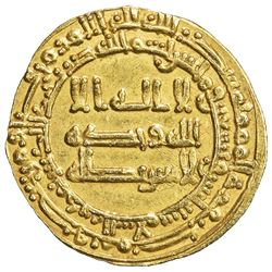 ABBASID: al-Muktafi, 902-908, AV dinar (4.11g), Madinat al-Salam, AH292. VF