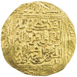 HAFSID: Abu Ishaq Ibrahim II, 1350-1369, AV dinar (4.60g), uncertain mint, ND. VF