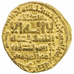 FATIMID: al-Mahdi, 909-934, AV dinar (3.95g), al-Qayrawan, AH303. VF