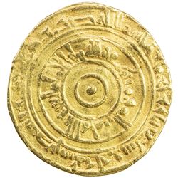 FATIMID: al-'Aziz, 975-996, AV dinar (4.10g), Filastin, AH373. VF