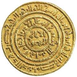 FATIMID: al-Amir al-Mansur, 1101-1130, AV dinar (4.21g), Misr, AH505. VF