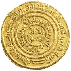 FATIMID: al-Amir al-Mansur, 1101-1130, AV dinar (4.30g), Misr, AH505. VF