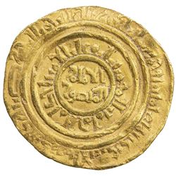 FATIMID: al-Amir al-Mansur, 1101-1130, AV dinar (3.94g), al-Iskandariya, AH506. VF