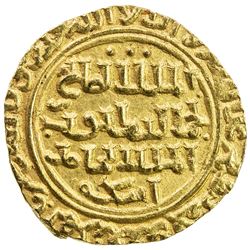 BAHRI MAMLUK: Aybak, 1250-1257, AV dinar (4.92g), al-Qahira, AH654. EF