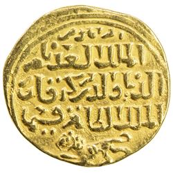 BAHRI MAMLUK: Baraka Qan, 1277-1279, AV dinar (4.30g), al-Iskandariya, AH(67)6. VF