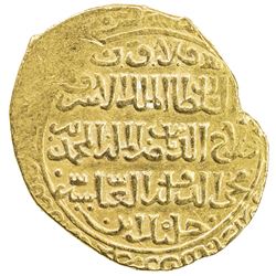 BAHRI MAMLUK: Khalil, 1290-1293, AV dinar (6.79g), D(imashq), DM. EF