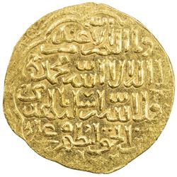BAHRI MAMLUK: Salih, 1351-1354, AV dinar (5.72g), al-Qahira, AH754. EF-AU