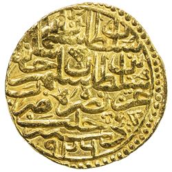 OTTOMAN EMPIRE: Suleyman I, 1520-1566, AV sultani (3.49g), Halab, AH926. VF