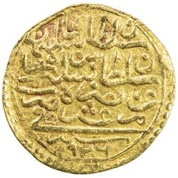 OTTOMAN EMPIRE: Suleyman I, 1520-1566, AV sultani (3.48g), Mar'ash, AH926. EF