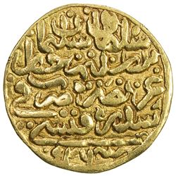 OTTOMAN EMPIRE: Suleyman I, 1520-1566, AV sultani (3.40g), Sidrekapsi, AH926. VF