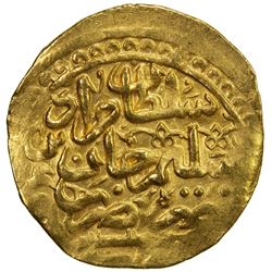 OTTOMAN EMPIRE: Murad III, 1574-1595, AV sultani (3.44g), Misr, DM. VF