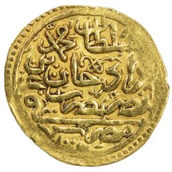 OTTOMAN EMPIRE: Mehmet III, 1595-1603, AV sultani (3.41g), Misr, AH1003. VF