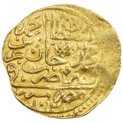 OTTOMAN EMPIRE: Ahmed I, 1603-1617, AV sultani (3.48g), Misr, AH1012. VF