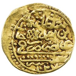 OTTOMAN EMPIRE: Osman II, 1618-1622, AV sultani (3.42g), Halab, AH1027. VF