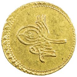 EGYPT: Ahmed III, 1703-1730, AV eshrefi (sultani) (3.45g), Misr, AH1115. EF