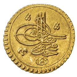 EGYPT: Mahmud I, 1730-1754, AV eshrefi (sultani) (3.50g), Misr, AH1143. EF