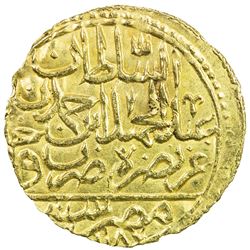 EGYPT: Abdul Hamid I, 1774-1789, AV 1/2 zeri mahbub (1.26g), Misr, AH1187 year 2. VF-EF