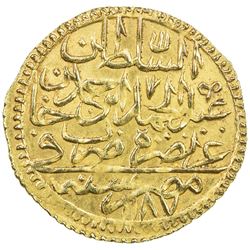 EGYPT: Abdul Hamid I, 1774-1789, AV zeri mahbub (2.59g), Misr, AH1187 year 2. EF-AU