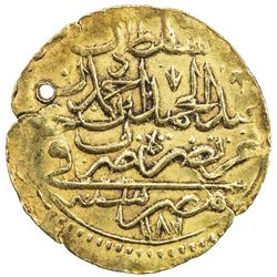 EGYPT: Abdul Hamid I, 1774-1789, AV zeri mahbub (2.55g), Misr, AH1187 year 2. EF