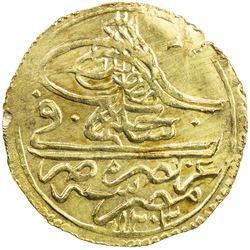 EGYPT: Selim III, 1789-1807, AV zeri mahbub (2.53g), Misr, AH1203. EF